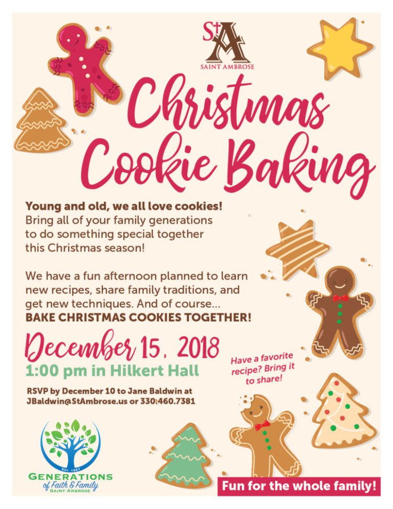 SA18 Cookie Baking Flyer - Saint Ambrose Catholic Parish