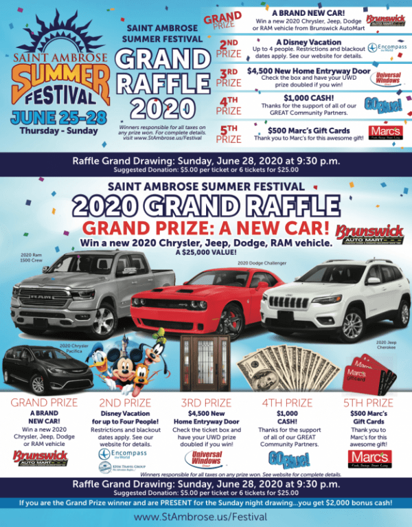 Festival Raffle 2020 - Saint Ambrose Catholic Parish