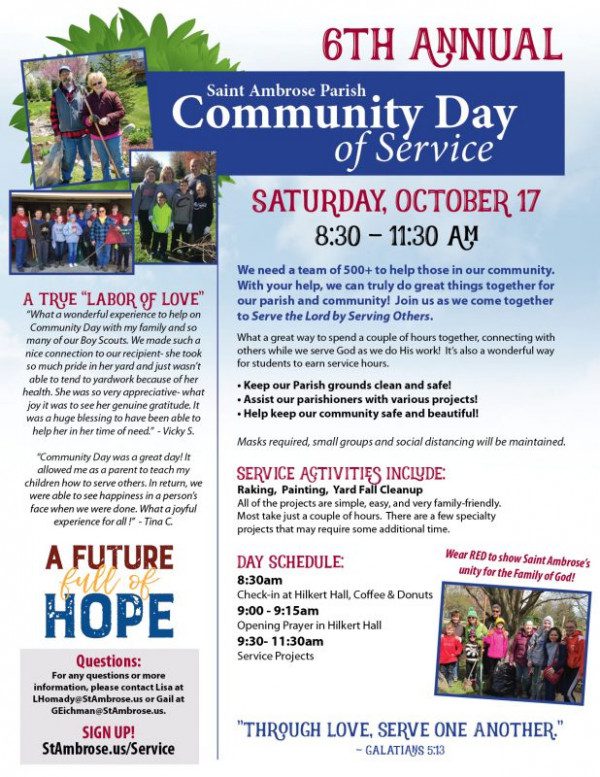 SA Community Day Flyer Saint Ambrose Catholic Parish