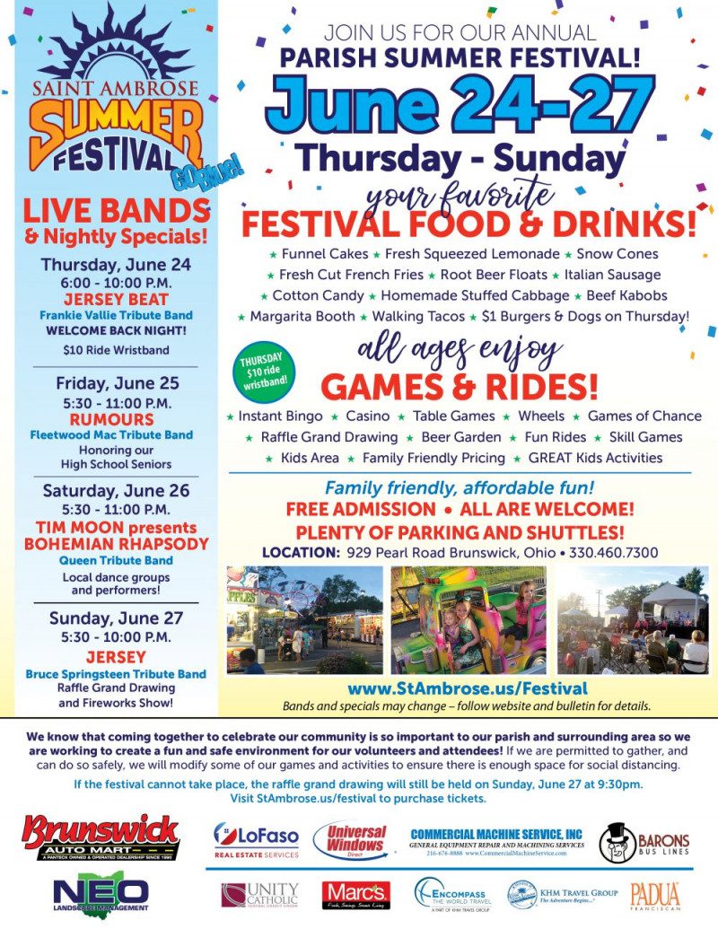 Festival21 Flyer - Saint Ambrose Catholic Parish