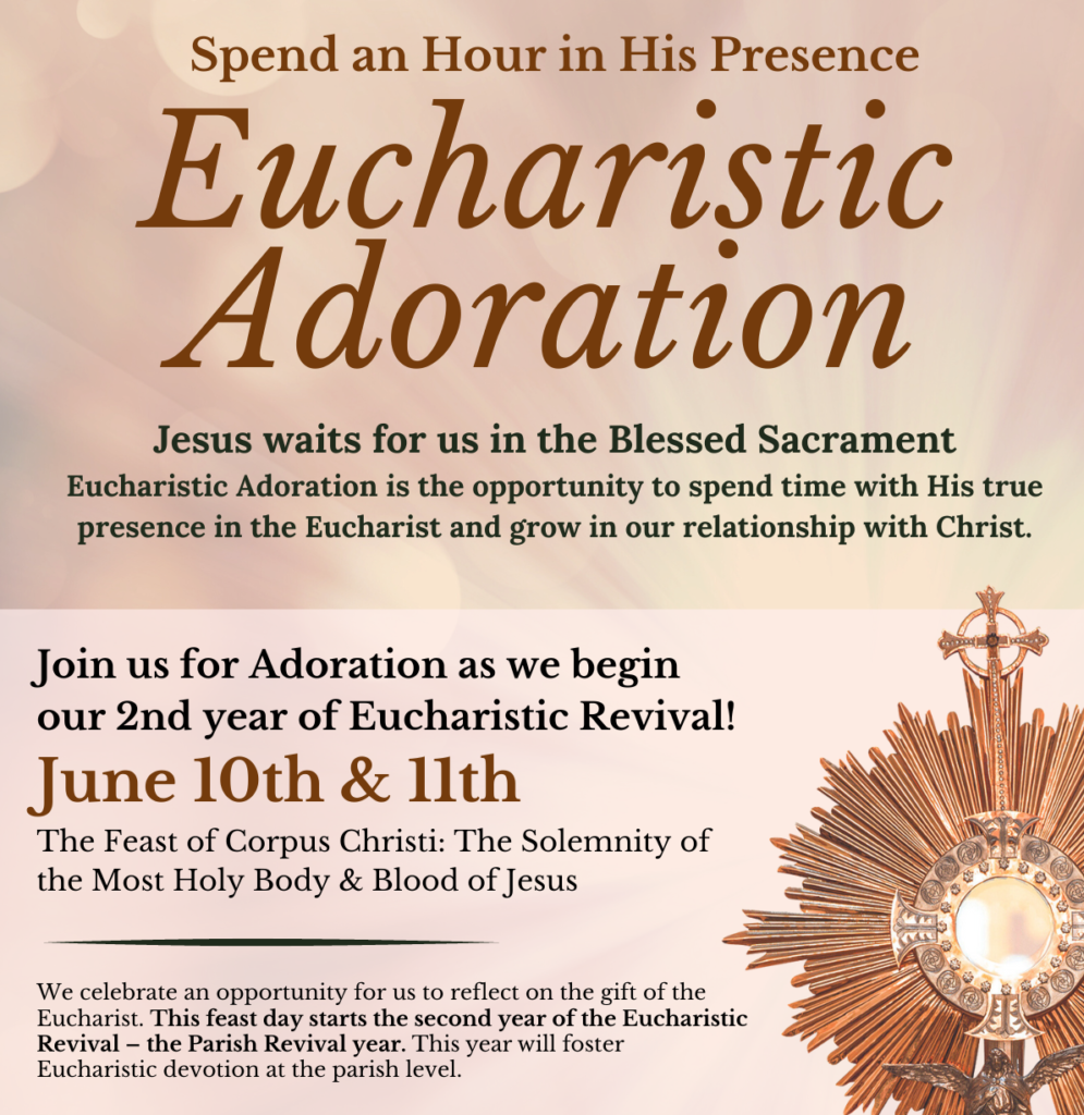 _SA23 Adoration Poster - June 10 - Saint Ambrose Catholic Parish